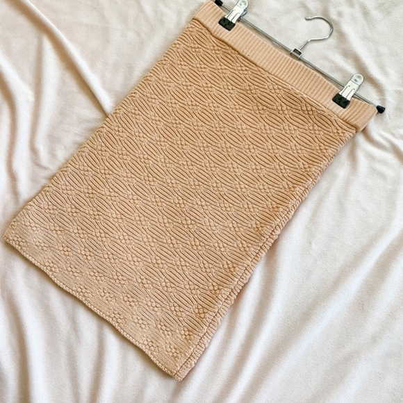 For Love and Lemons Camilla Knit Mini Skirt in Peach - Picture 8 of 8